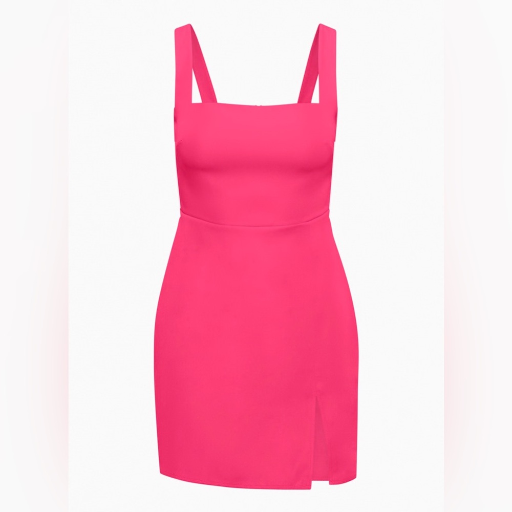 Aritzia 90s Slit Mini Dress in Eros Pink